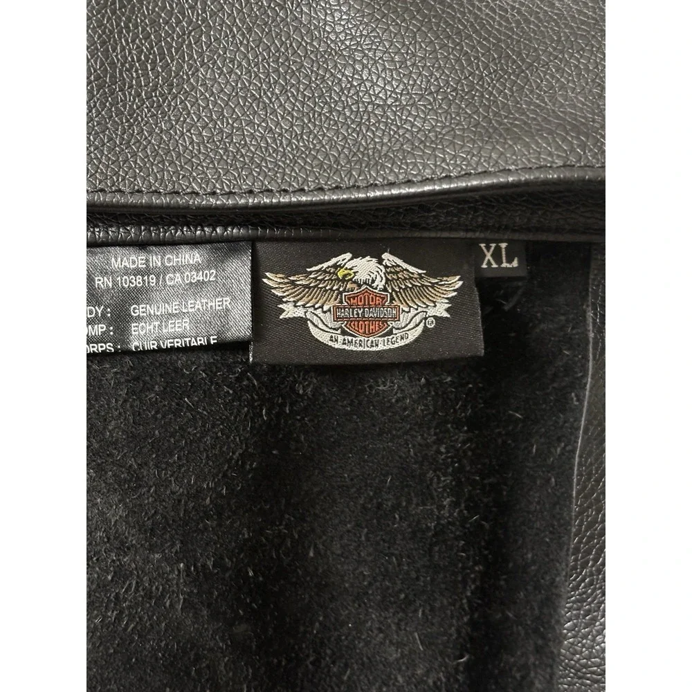 Harley-Davidson Leather Chaps Mens XL Black Riding Gear Motorcycle Biker Pants - Picture 13 of 13